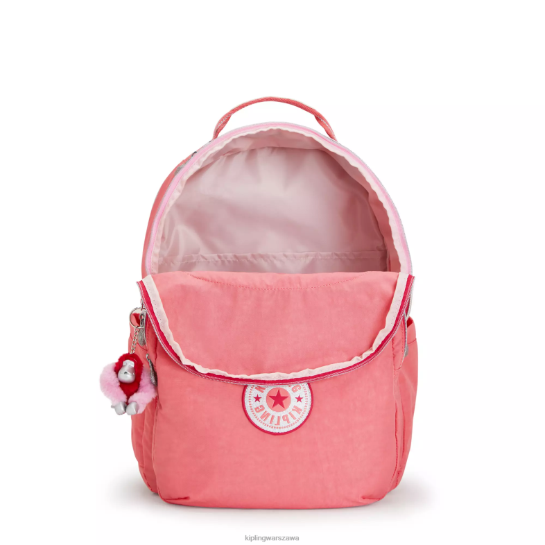 Kipling radosna różowa zabawa dla obu płci bardzo duży plecak na laptopa 17\" Seoul PXR6L439