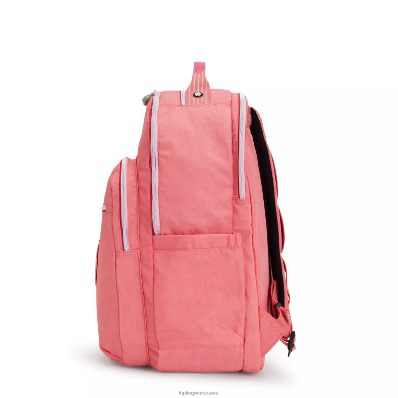 Kipling radosna różowa zabawa dla obu płci bardzo duży plecak na laptopa 17\" Seoul PXR6L439