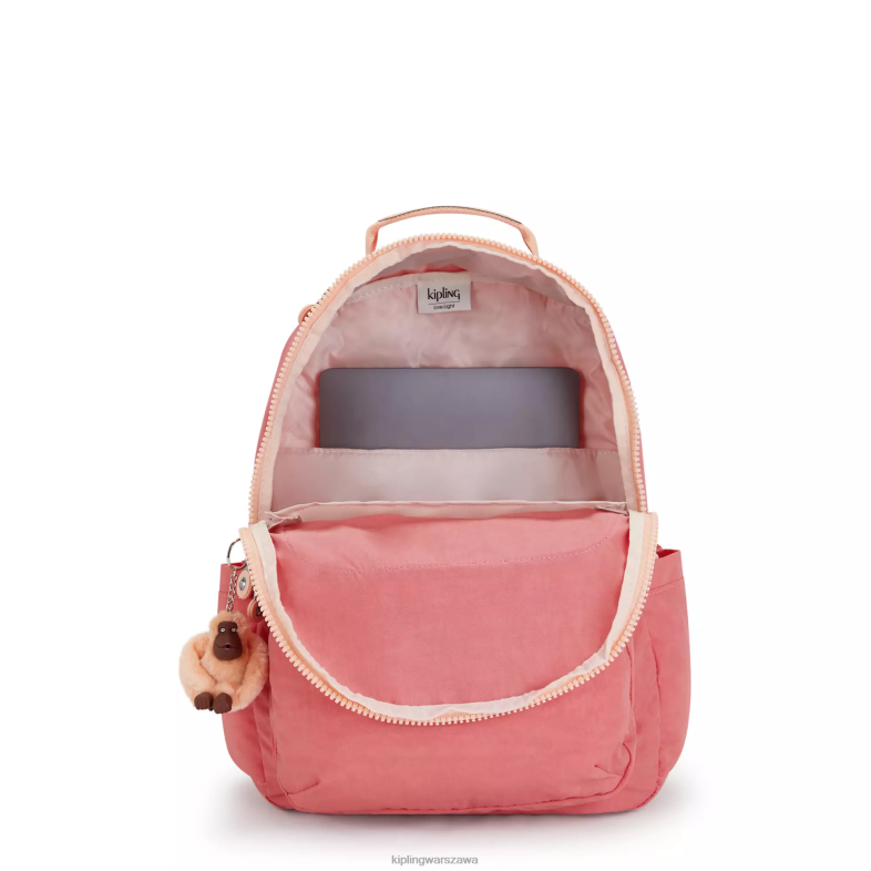 Kipling radosny róż dla obu płci Duży plecak na laptopa 15\" firmy Seoul PXR6L433