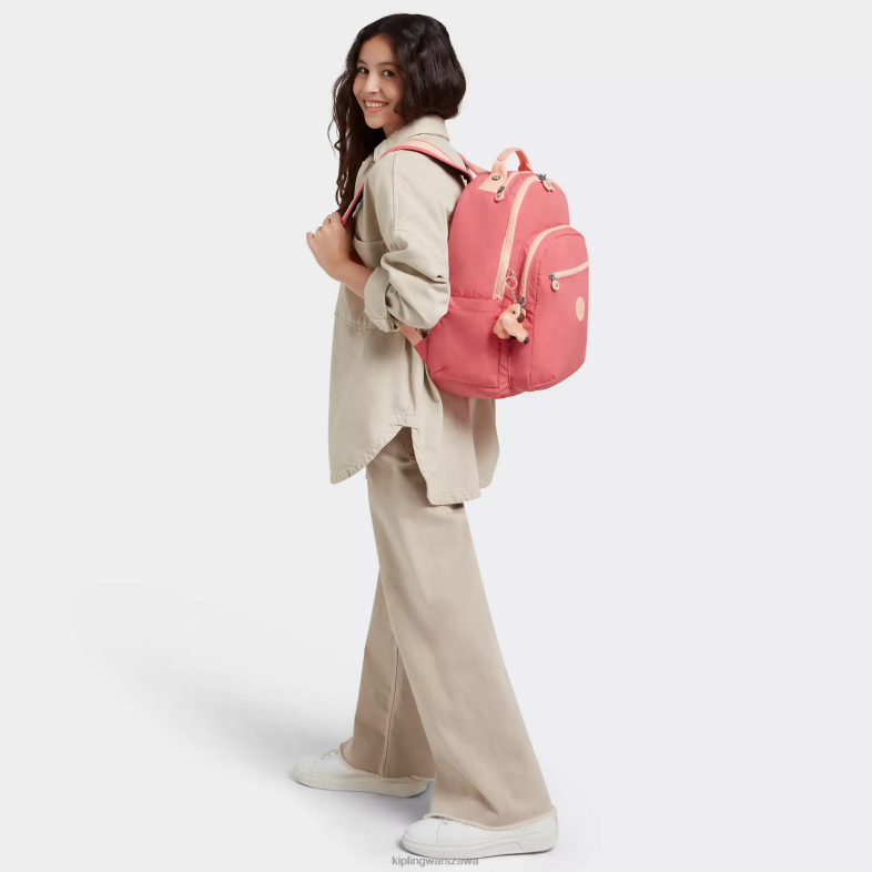 Kipling radosny róż dla obu płci Duży plecak na laptopa 15\" firmy Seoul PXR6L433