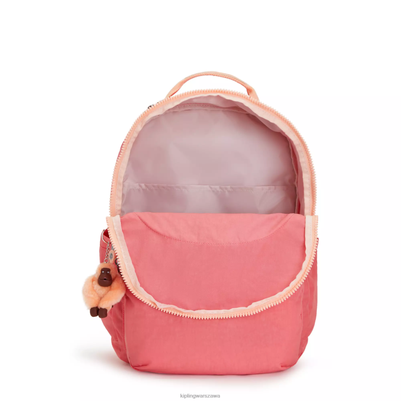 Kipling radosny róż dla obu płci bardzo duży plecak na laptopa 17\" Seoul PXR6L452