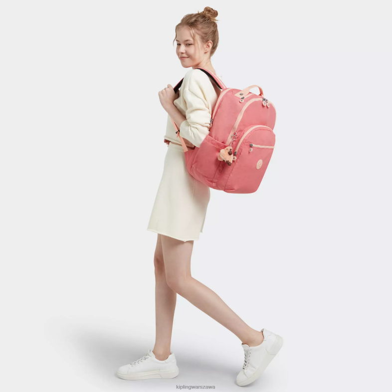 Kipling radosny róż dla obu płci bardzo duży plecak na laptopa 17\" Seoul PXR6L452
