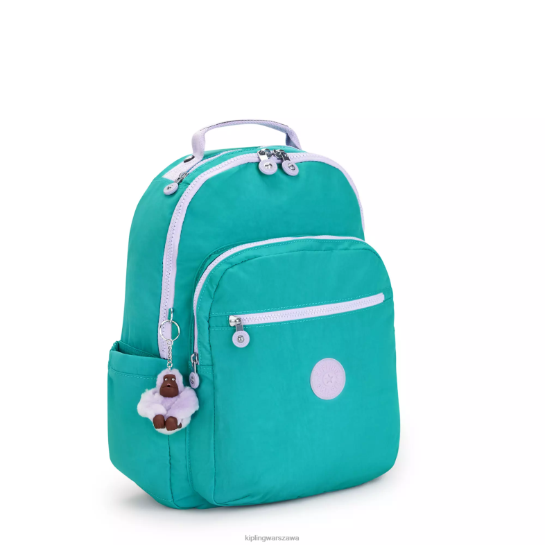 Kipling surfer zielony dla obu płci Duży plecak na laptopa 15\" firmy Seoul PXR6L429
