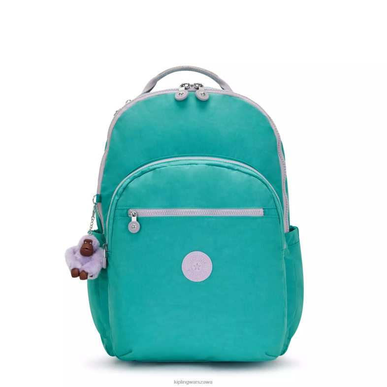 Kipling surfer zielony dla obu płci bardzo duży plecak na laptopa 17" Seoul PXR6L449