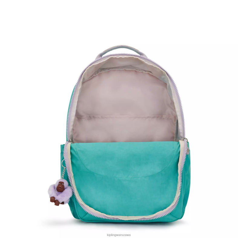 Kipling surfer zielony dla obu płci bardzo duży plecak na laptopa 17\" Seoul PXR6L449