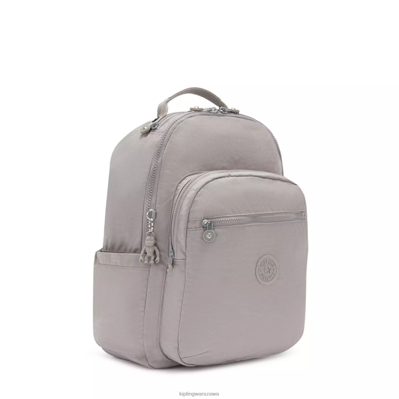 Kipling szary gris dla obu płci Duży plecak na laptopa 15\" firmy Seoul PXR6L471