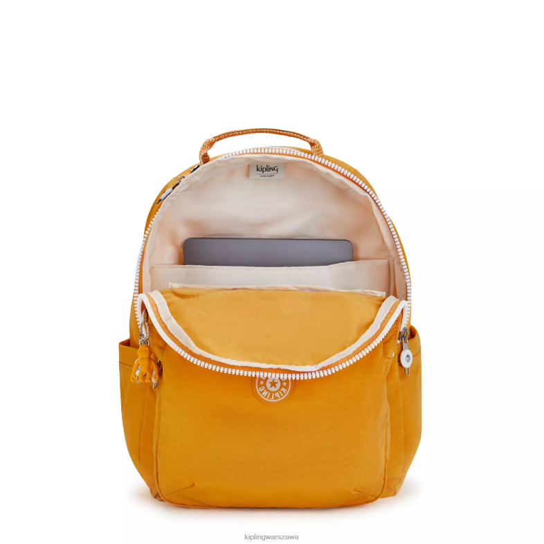 Kipling szybki żółty dla obu płci Duży plecak na laptopa 15\" firmy Seoul PXR6L472