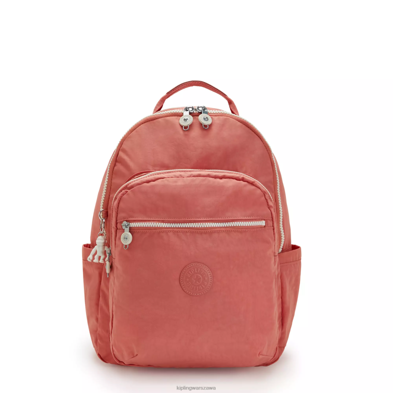 Kipling vintage różowy dla obu płci Duży plecak na laptopa 15" firmy Seoul PXR6L475