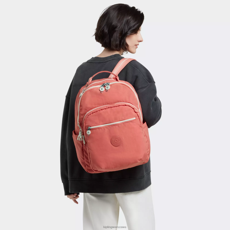 Kipling vintage różowy dla obu płci Duży plecak na laptopa 15\" firmy Seoul PXR6L475