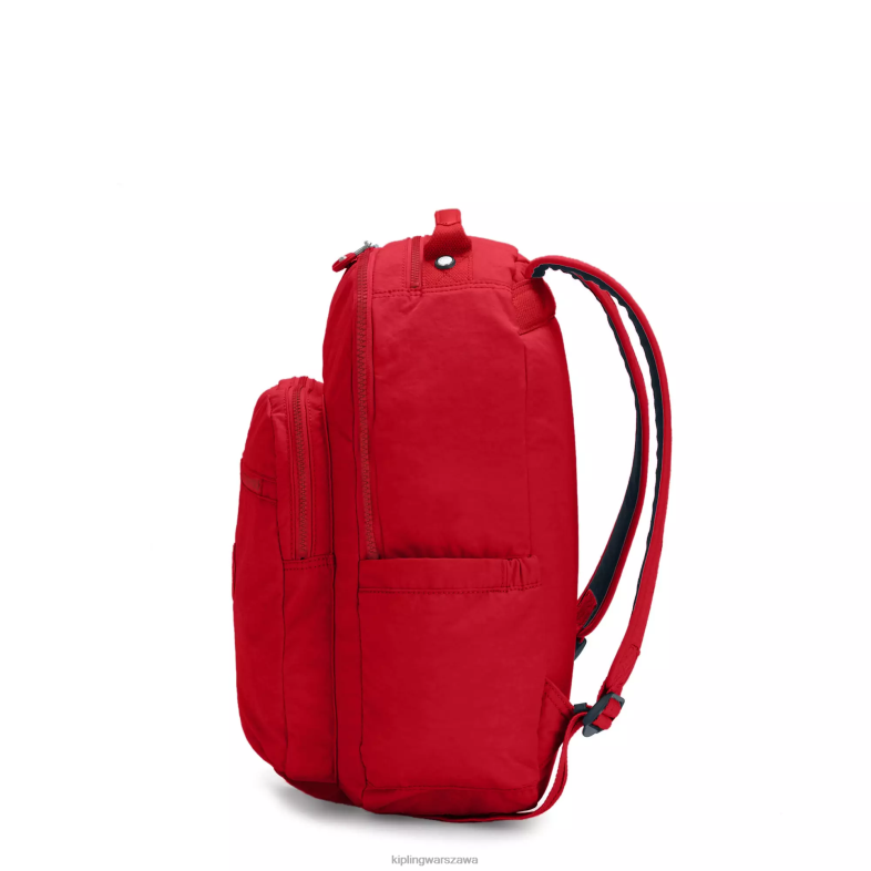 Kipling wiśniowy ton dla obu płci Duży plecak na laptopa 15\" firmy Seoul PXR6L474