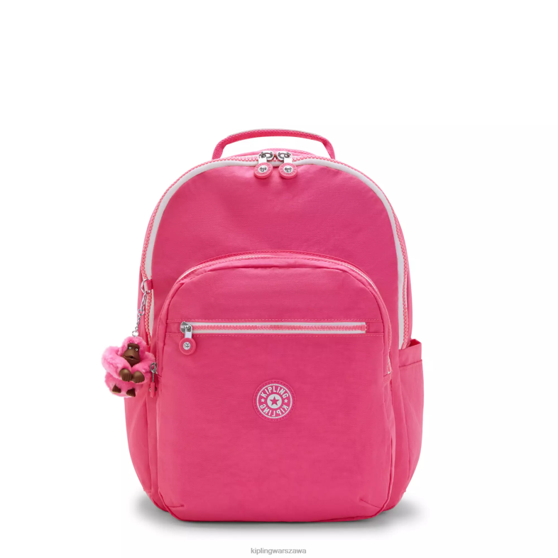 Kipling świeży róż dla obu płci Duży plecak na laptopa 15" firmy Seoul PXR6L428