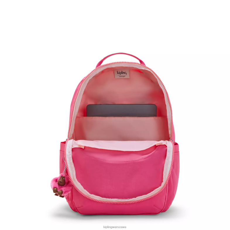 Kipling świeży róż dla obu płci Duży plecak na laptopa 15\" firmy Seoul PXR6L428