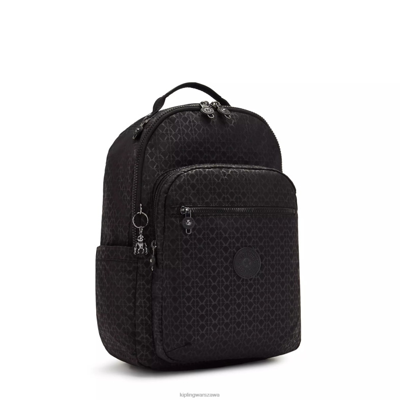 Kipling wytłoczony podpis dla obu płci Seoul plecak na laptopa 15\" z dużym nadrukiem PXR6L369
