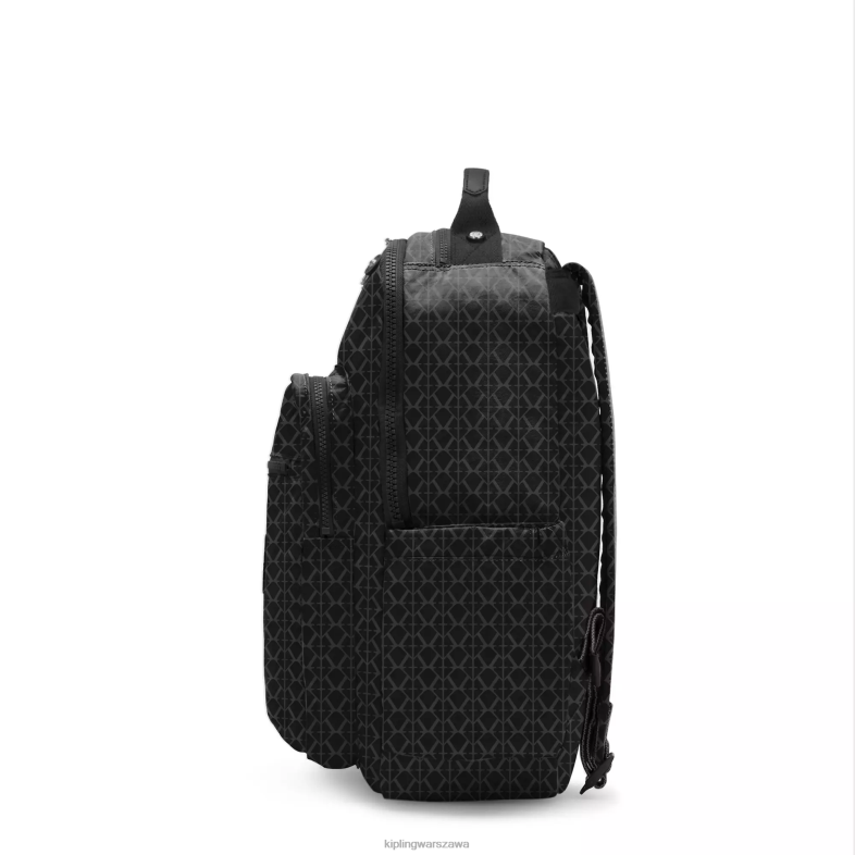 Kipling wytłoczony podpis dla obu płci Seoul plecak na laptopa 15\" z dużym nadrukiem PXR6L369