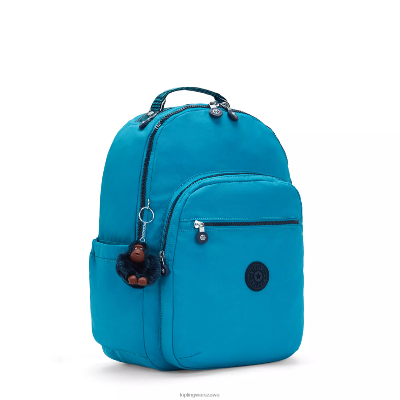 Kipling zielony fajny dla obu płci Duży plecak na laptopa 15\" firmy Seoul PXR6L427