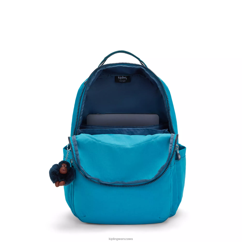 Kipling zielony fajny dla obu płci Duży plecak na laptopa 15\" firmy Seoul PXR6L427