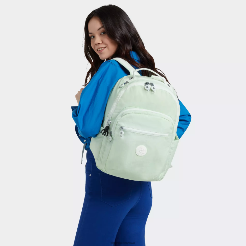 Kipling zwiewna zieleń dla obu płci Duży plecak na laptopa 15\" firmy Seoul PXR6L473