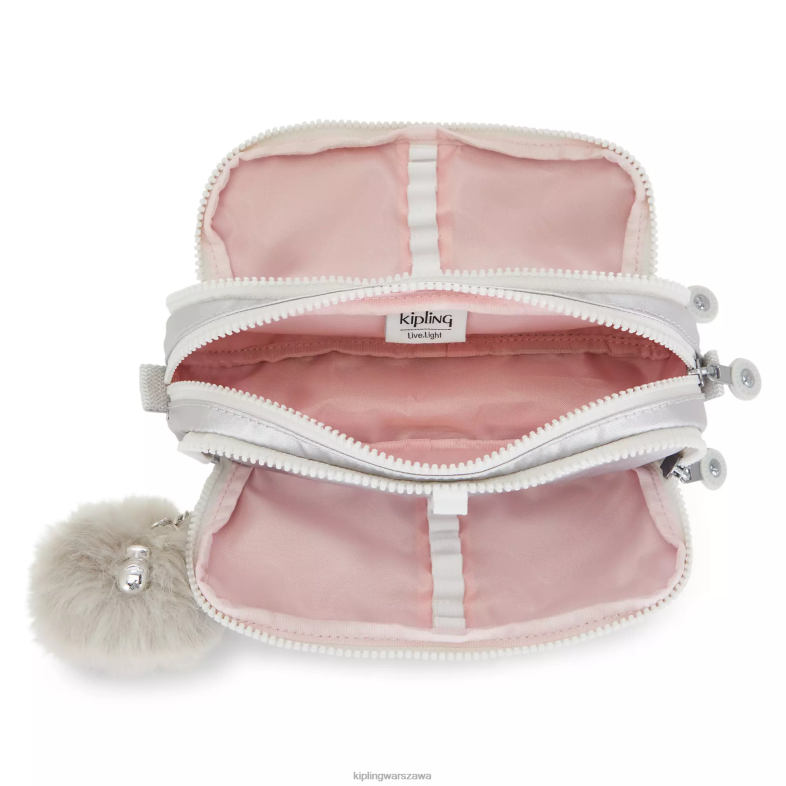 Kipling cukierki metaliczne dla obu płci Gitroymetaliczny piórnik PXR6L602