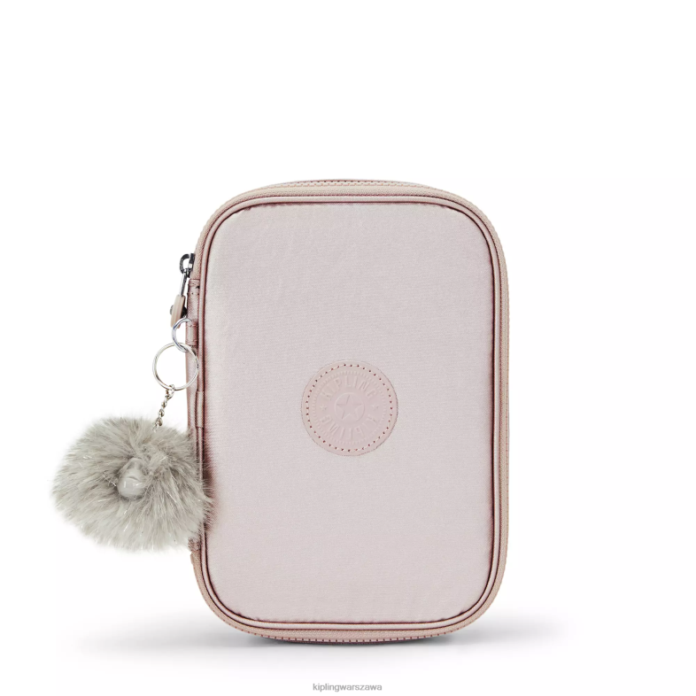 Kipling metaliczna róża dla obu płci Metalowe etui na 100 długopisów PXR6L597