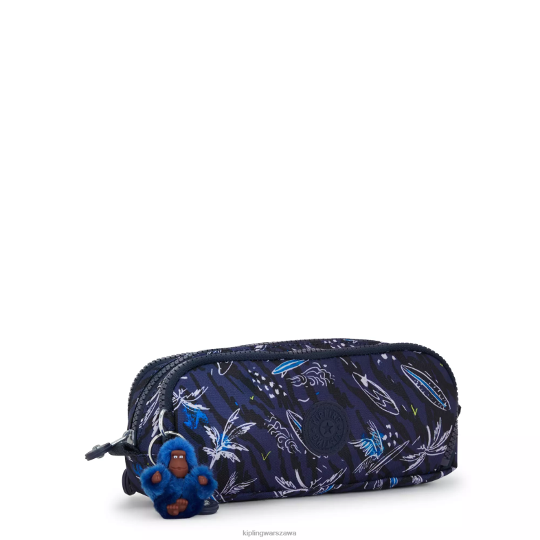 Kipling nadruk morski surfowania dla obu płci piórnik z gitroyprintem PXR6L600