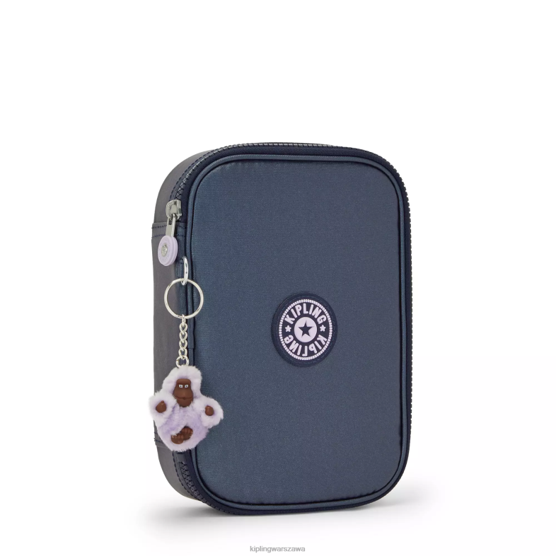 Kipling niebieski admirał dla obu płci Metalowe etui na 100 długopisów PXR6L596