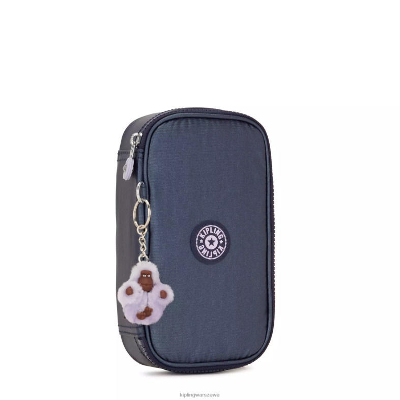 Kipling niebieski admirał dla obu płci Metalowe etui na 50 długopisów PXR6L599