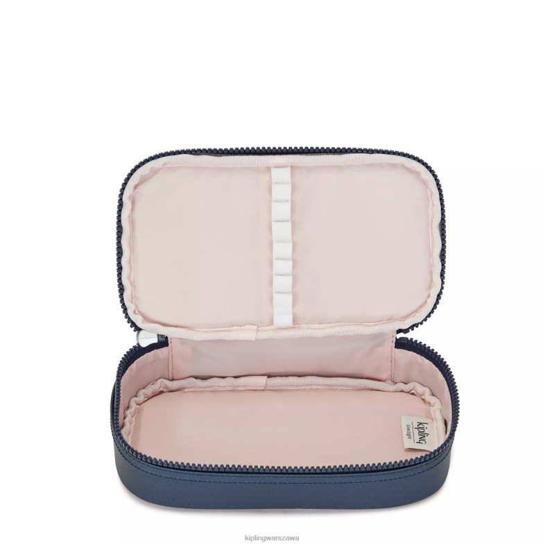 Kipling niebieski admirał dla obu płci Metalowe etui na 50 długopisów PXR6L599