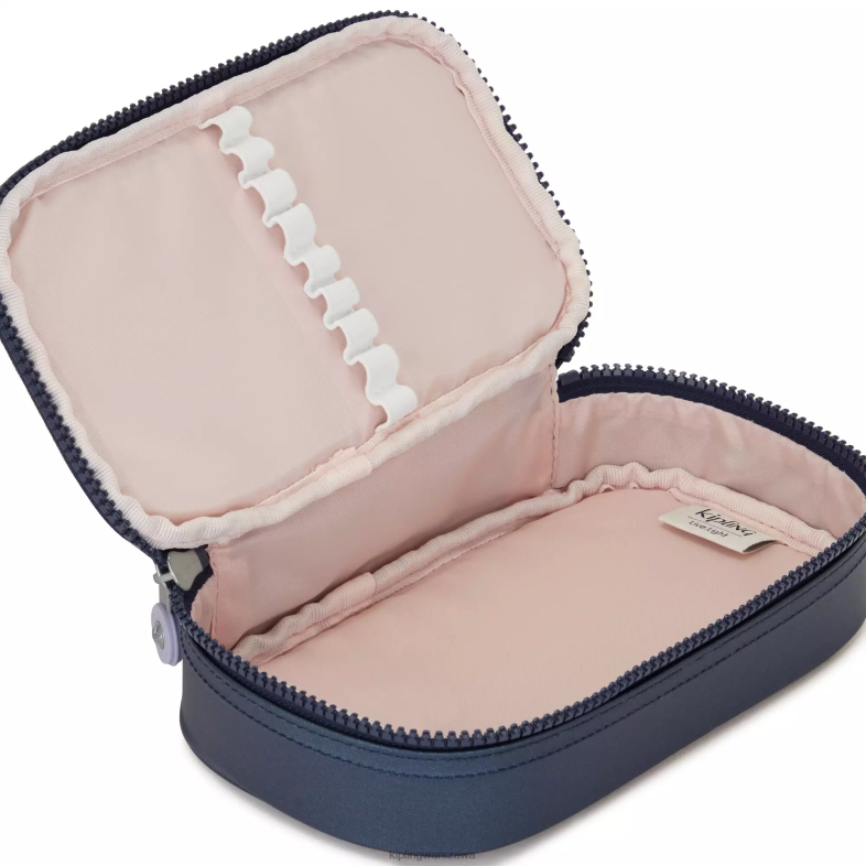 Kipling niebieski admirał dla obu płci Metalowe etui na 50 długopisów PXR6L599