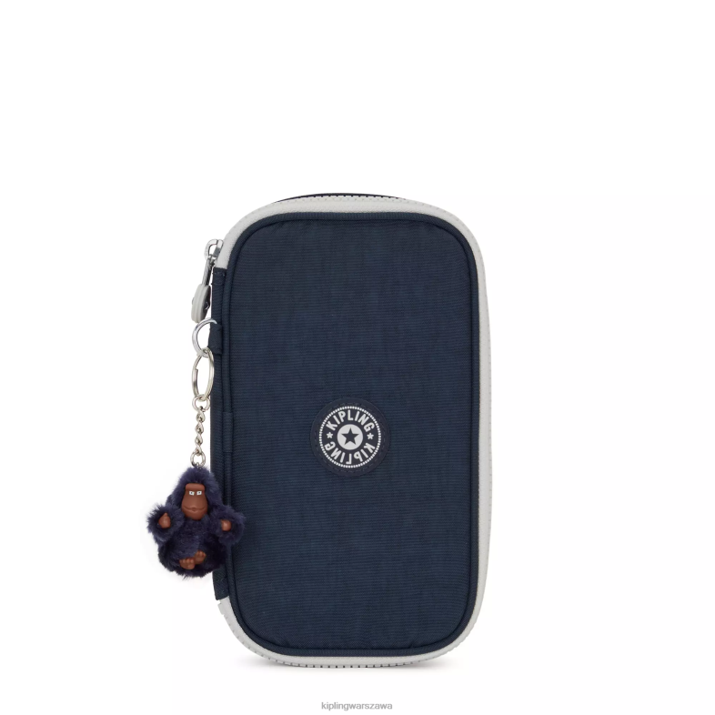 Kipling prawdziwy niebieski szary dla obu płci 50 piórnik PXR6L598
