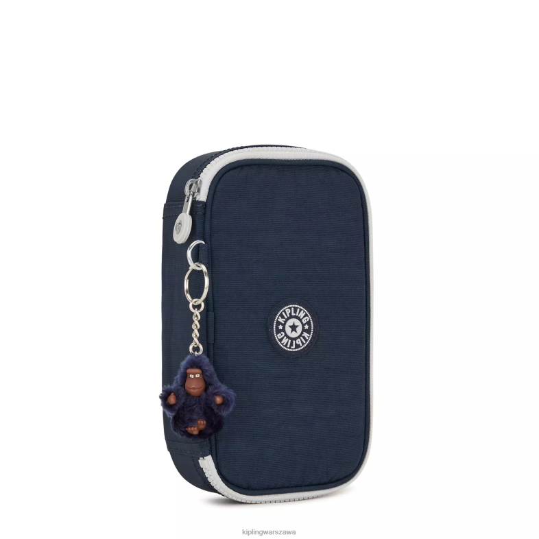 Kipling prawdziwy niebieski szary dla obu płci 50 piórnik PXR6L598