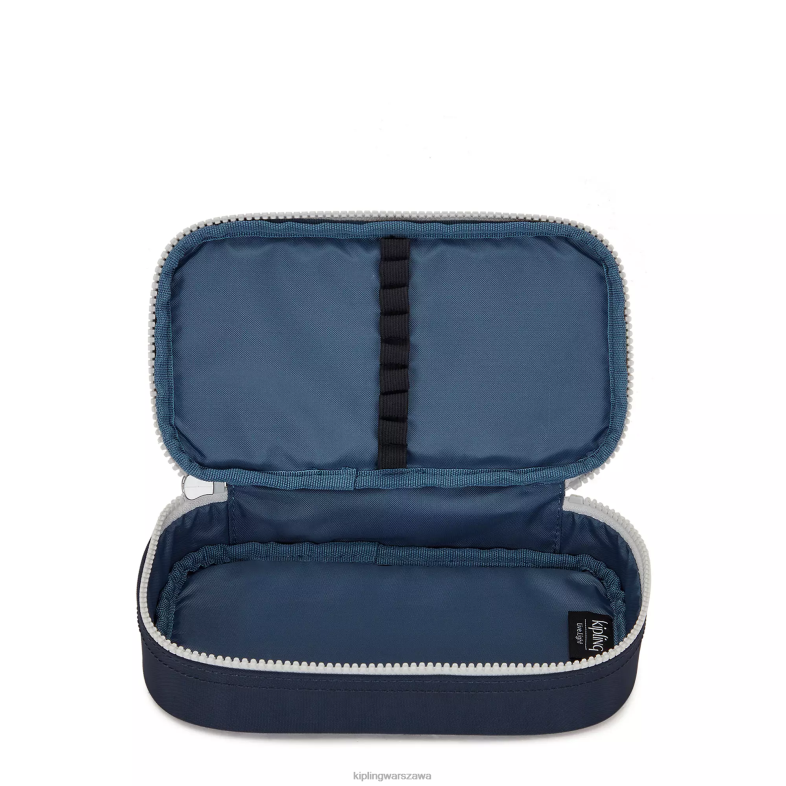 Kipling prawdziwy niebieski szary dla obu płci 50 piórnik PXR6L598