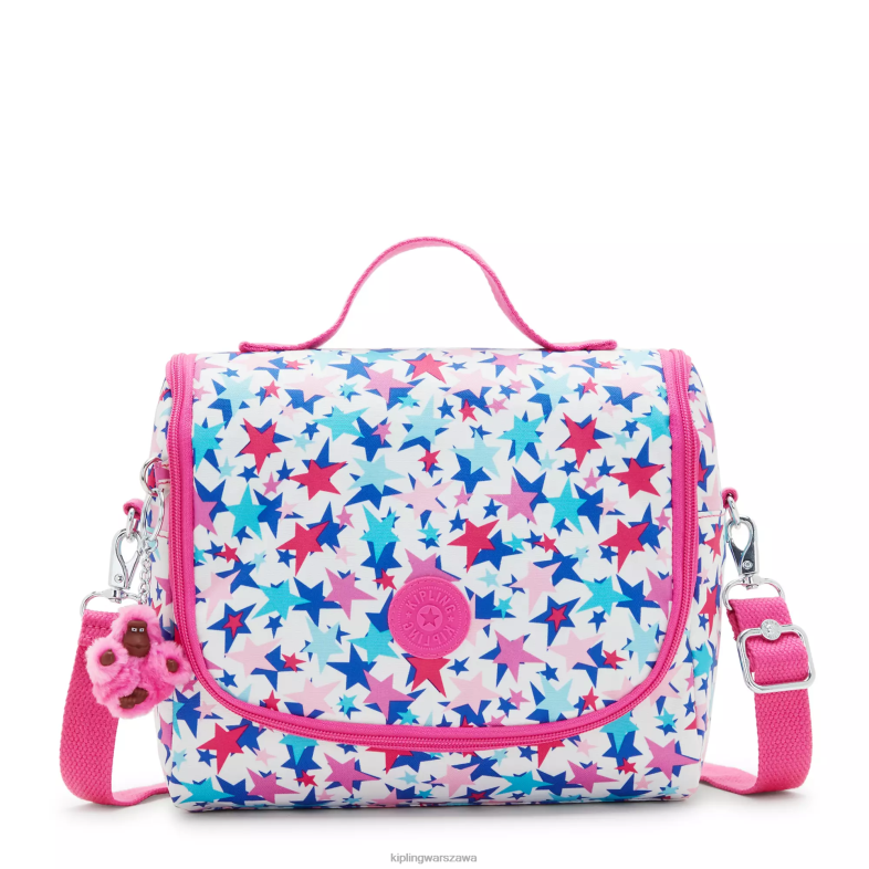 Kipling makowe gwiazdki dla obu płci nowa torba na lunch z nadrukiem kichirou PXR6L636