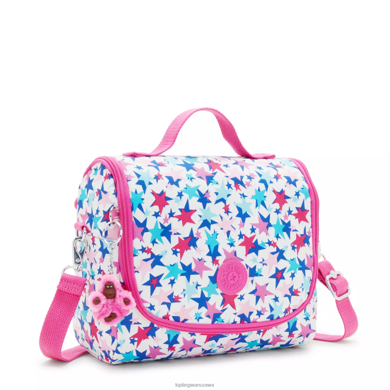 Kipling makowe gwiazdki dla obu płci nowa torba na lunch z nadrukiem kichirou PXR6L636