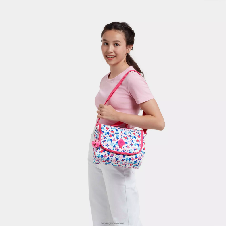 Kipling makowe gwiazdki dla obu płci nowa torba na lunch z nadrukiem kichirou PXR6L636