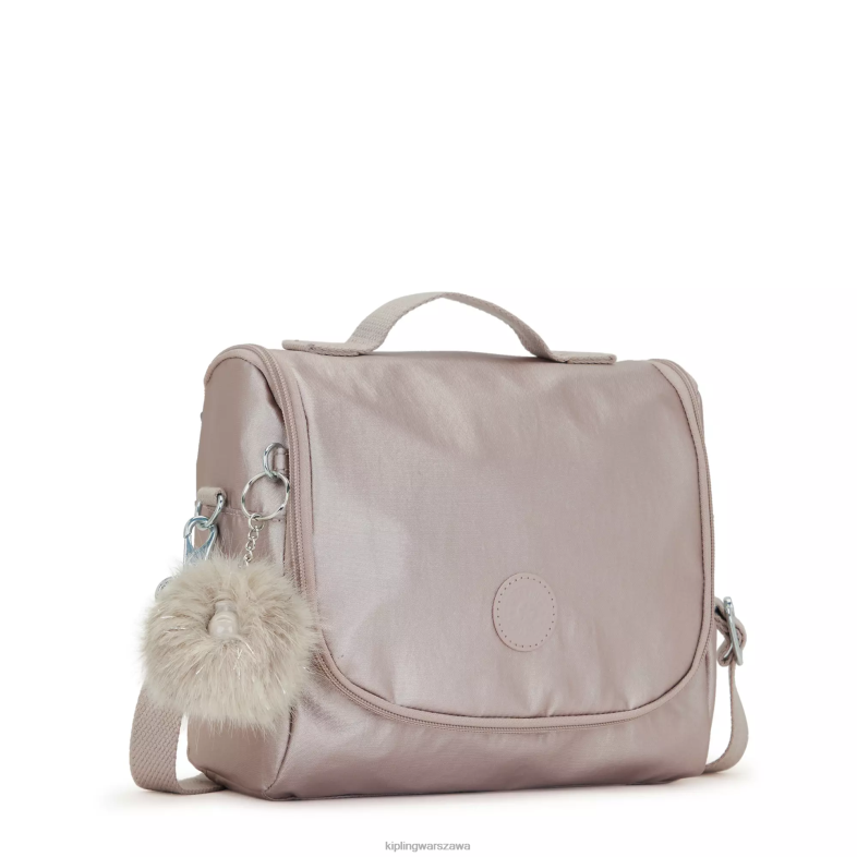 Kipling metaliczna róża dla obu płci nowa metalowa torba na lunch kichirou PXR6L655