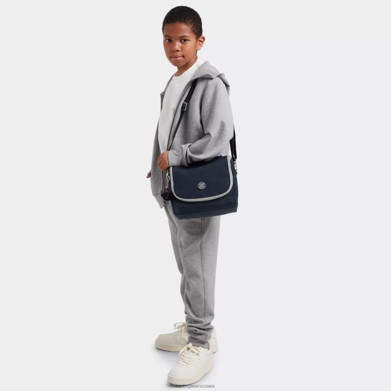 Kipling prawdziwy niebieski szary dla obu płci nowa torba na lunch kichirou kichirou PXR6L657