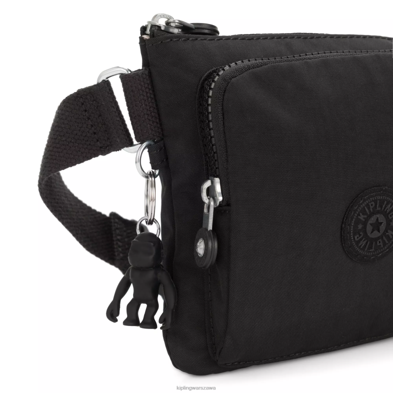 Kipling czarny noir dla obu płci paczka upwaist presto PXR6L326