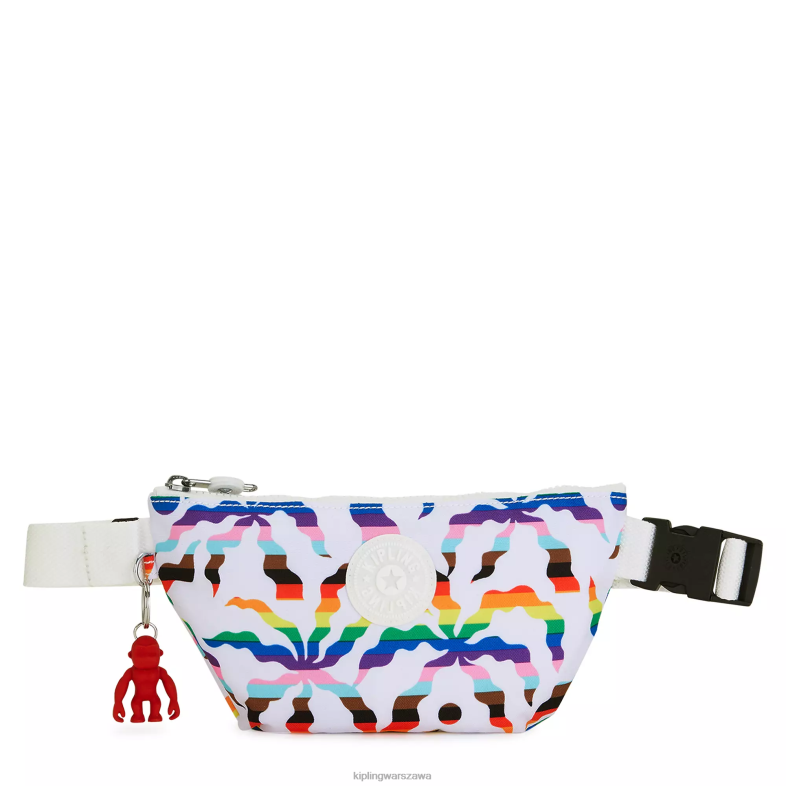 Kipling tęczowa palma dla obu płci giziprinted pas biodrowy PXR6L37