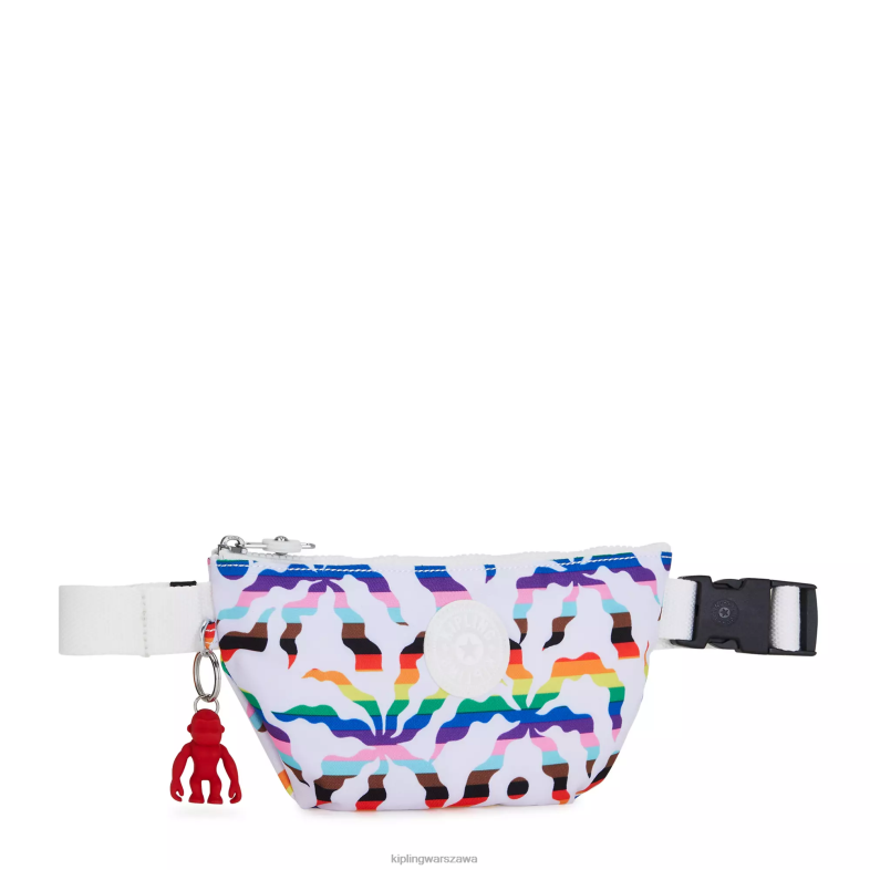 Kipling tęczowa palma dla obu płci giziprinted pas biodrowy PXR6L37