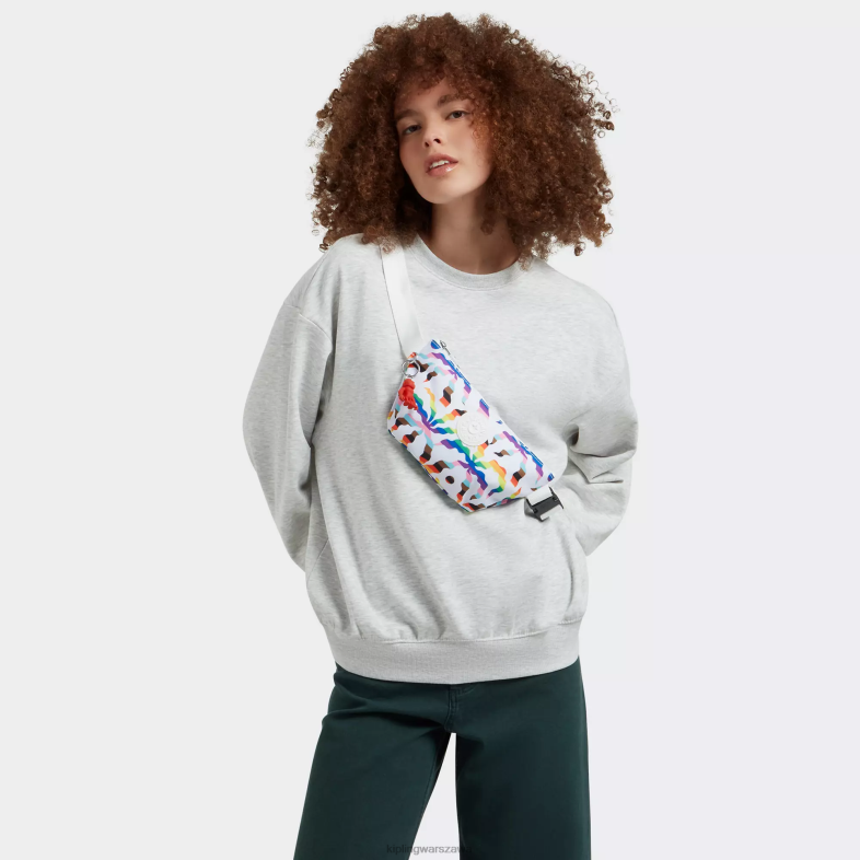 Kipling tęczowa palma dla obu płci giziprinted pas biodrowy PXR6L37