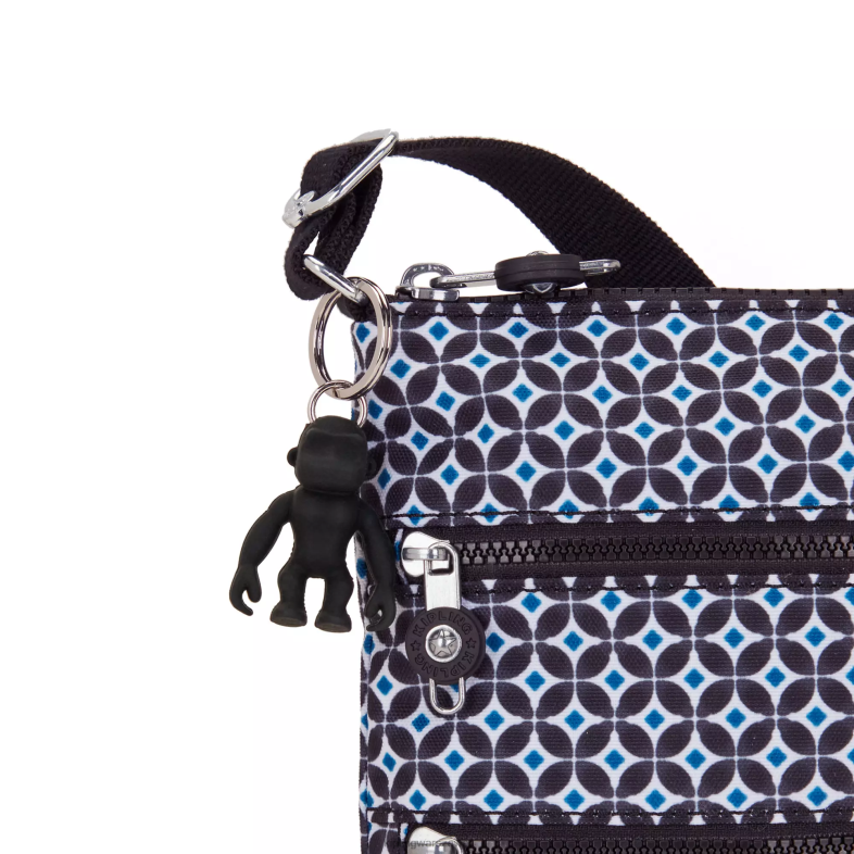 Kipling czarniawa dachówka dla obu płci mała torba na ramię z nadrukiem keiko PXR6L8