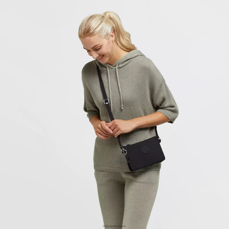 Kipling czarny noir dla obu płci kreatywność xbtorba crossbody PXR6L108