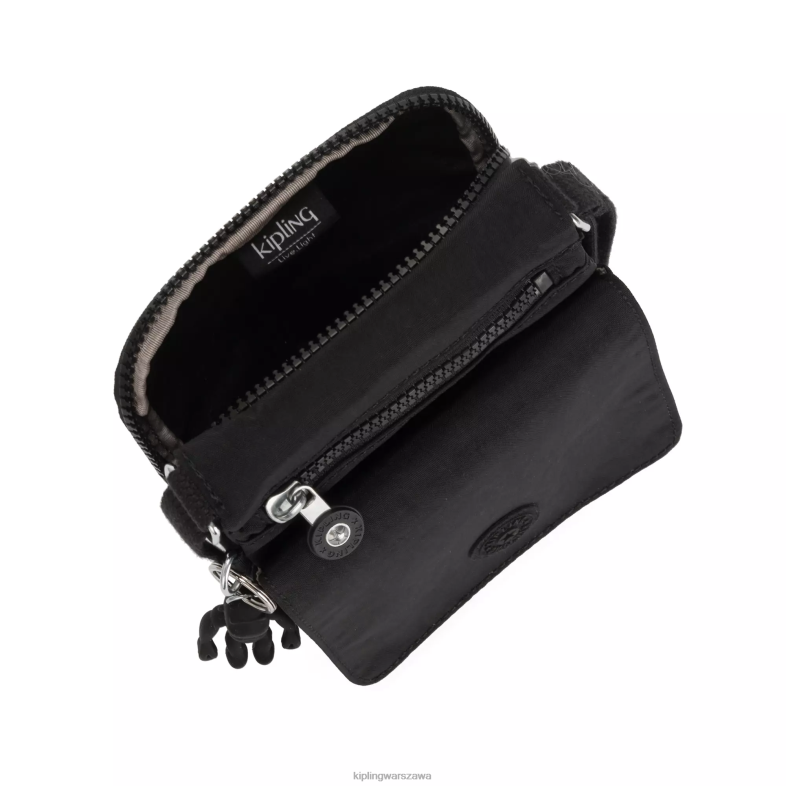 Kipling czarny noir dla obu płci nowa torebka eldorado przez ramięnew eldorado PXR6L105