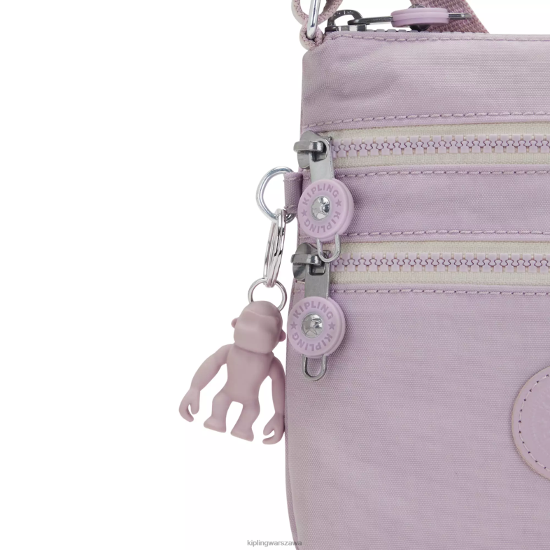 Kipling delikatny liliowy dla obu płci Alvar Extra Small mini torba PXR6L113