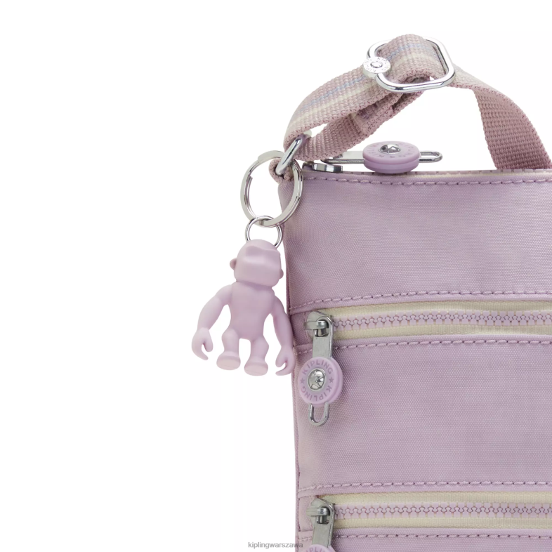 Kipling delikatny liliowy dla obu płci mini torebka keiko na ramię PXR6L93