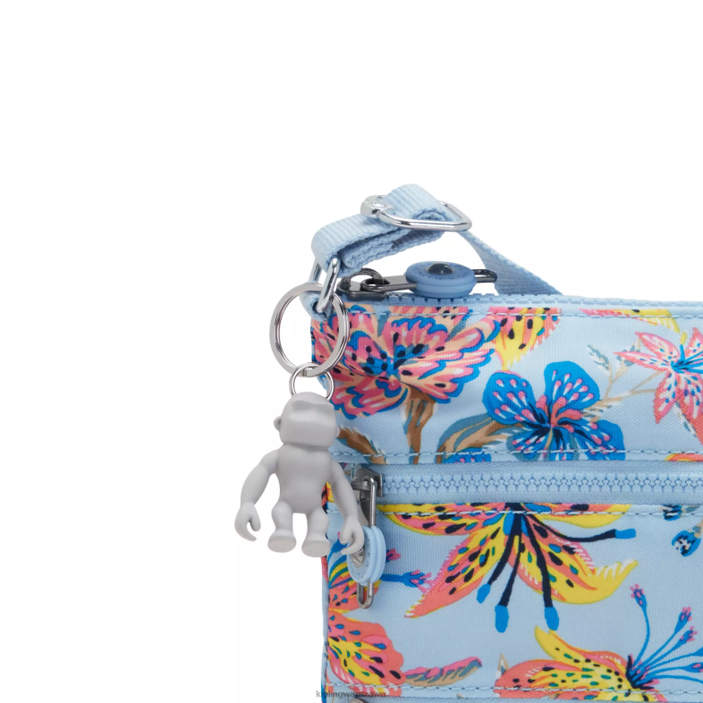 Kipling dzikie kwiaty dla obu płci mała torba na ramię z nadrukiem keiko PXR6L6