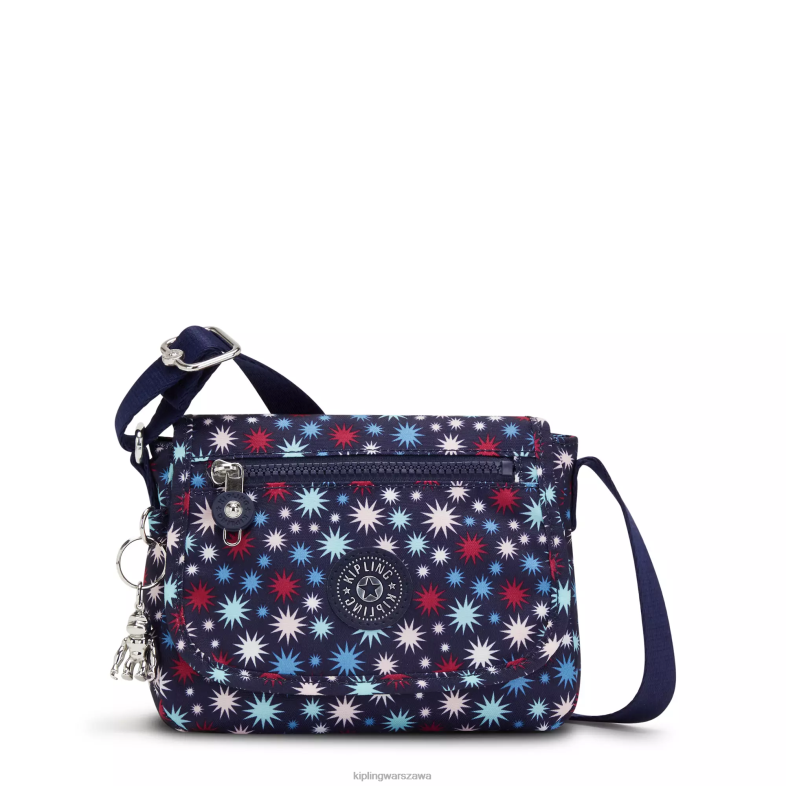 Kipling funkowe gwiazdki dla obu płci mała torebka na ramię z nadrukiem sabian PXR6L11