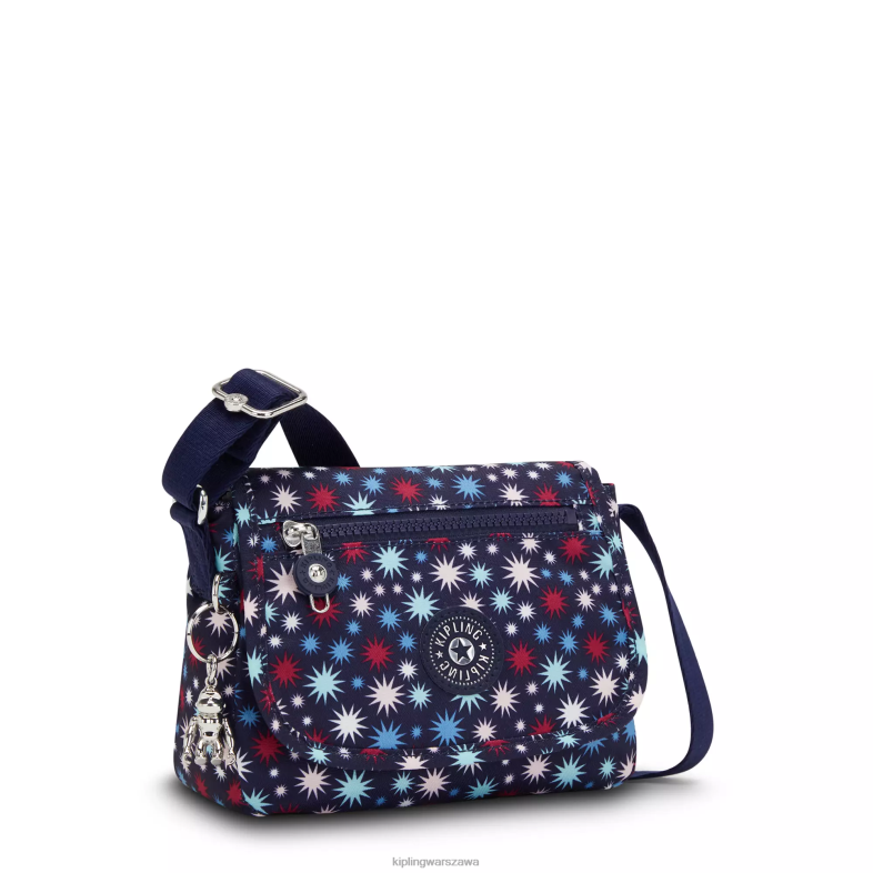 Kipling funkowe gwiazdki dla obu płci mała torebka na ramię z nadrukiem sabian PXR6L11