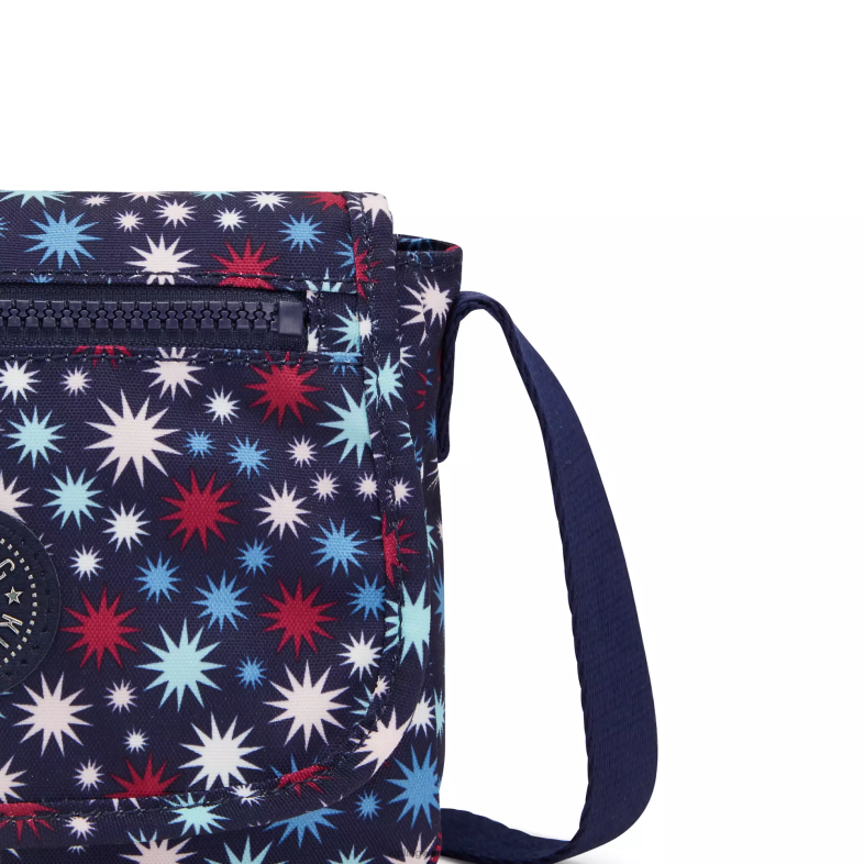 Kipling funkowe gwiazdki dla obu płci mała torebka na ramię z nadrukiem sabian PXR6L11
