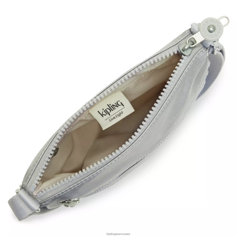 Kipling jasny metaliczny dla obu płci Metaliczna mini torebka keiko na ramię PXR6L96